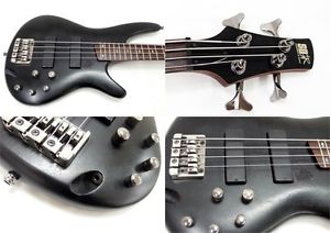 Ibanez SR 500 Black Mahogany Body Used Electric Bass Guitar With Soft Case Japan