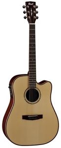 Cort AS Series AS-M4 Acoustic Electric Guitar with Case Natural