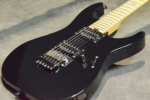 ESP M-ll M2 Deluxe Black Japan Guitar w / Hard Case Maple Fingrebord