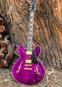 Custom 335 Hollowbody Purple Finish by Greg Branson with Gig Bag