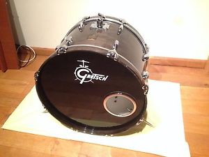 Vintage Ebony Square Badge Early 80's Gretsch 22 x 14 Bass Kick Drum
