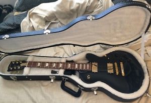 Gibson Les Paul Studio Electric Guitar Black/Ebony With Gold Hardwarer
