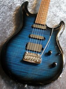 MUSIC MAN: Electric Guitar Luke BFR Flame SSH Bahama Blue Burst #G57324 NEW