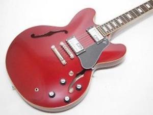 Edwards E-SA-125LTS CH Semi Acoustic Electric Guitar Cherry from Japan W/Case