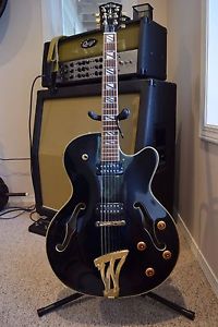 RARE! Vintage Washburn J8 Memphis Jazz Hollowbody Electric Guitar Black ES175