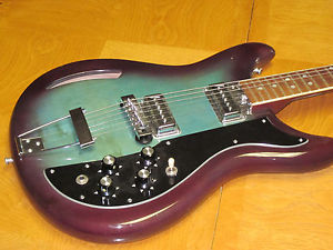 VINTAGE KUSTOM ELECTRIC GUITAR WINEBURST CLEAN ORIGINAL CASE