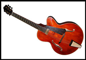 yunzhi 16''  carved top and  back handmade solid wood archtop  guitar