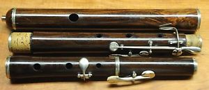 Maison Souchette, Anger France, 5-key antique wooden flute