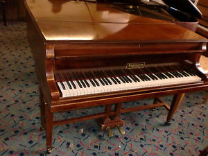 WALDSTIEN overstrung baby grand 4ft 6" mohogany good con can deliver £499buy now