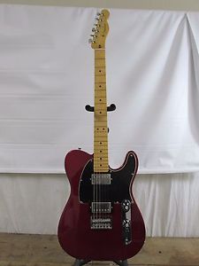 2011 Fender Baritone Telecaster Electric Guitar 6 String Right Handed Red MIM