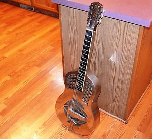 NO RESERVE: Vintage National Tri Cone German Silver Square Neck Resonator Guitar