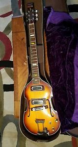 Extremely Rare Japenese  1960's Conrad Violin Shaped Hollowbody Electric Guitar