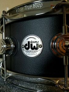 DW DRUM WORKSHOP CAST ALUMINUM 5.5X14 PROTOTYPE SNARE. TEXTURED BLACK W CHROME