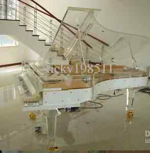 Full Crystal Grand Piano Handcrafted transparent Crystal Grand Pianos luxury