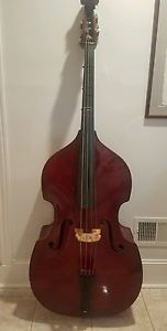 Wenzel kohler 3/4 SIZE UPRIGHT DOUBLE BASS/ ADJUSTABLE BRIDGE GOOD CONDITION