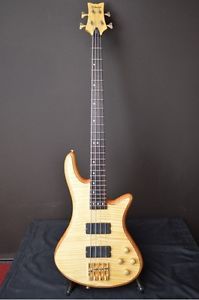 SCHECTER STILETTO CUSTOM 4 NAT w/soft case F/S Guiter Bass From JAPAN #A2685