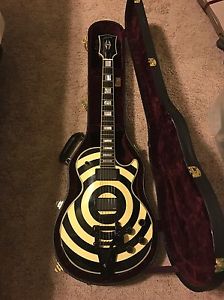 Gibson Les Paul Zakk Wylde Bullseye Electric Guitar - Black Hardware -signed