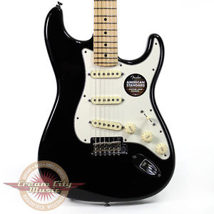 Brand New Fender American Standard Stratocaster Electric Guitar MN in Black
