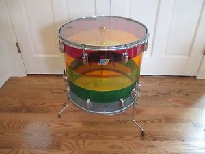 Super Rare Vintage Ludwig Vistalite 20 x 18 Floor Tom, Rainbow, Excellent RARE!