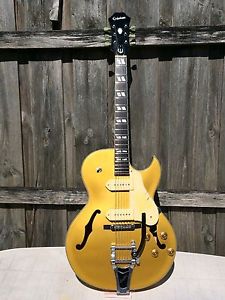 Gold Epiphone ES-295 Custom Shop Gibson Tribute With Original Hard Case