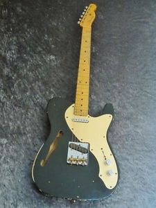 Fender USA Custom Shop Thinline Telecaster Relic '05 Black w/hard case #E1128