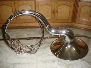 SALE, PROFESSIONAL BB 22" SUSAPHONE NICKEL PLATED 3 VALVE FREE+BAG+MP+CARE KIT