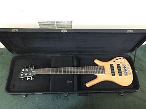 Warwick Rockbass Corvette 6-String Bass Guitar Natural Satin With Hard Case