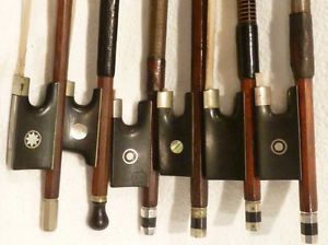 Private COLLECTION to SELL - 77: A good 6 VIOLIN BOWS  to repair...