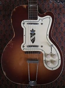 Vintage Silvertone Thin Twin 1956 Original Made In USA Rarität Blues Gitarre