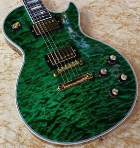[USED] Gibson Custom Shop 1968 Les Paul Custom Quilt Green, Rare!, w/ Hard case