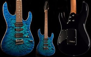 Suhr Modern Aqua Blue Burst Electric Guitar - Quilt Maple Top