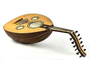 Oud instrument ( ivory and pearls designed on walnut wood)