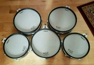 Roland x3 PD120 x2 PD100 5 PC V-Drum Mesh Package in White