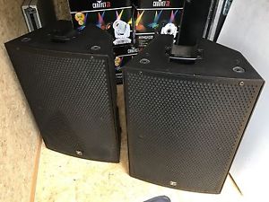 (2) Yorkville PS15P 15" 1400 Watt Powered Loudspeaker With Covers/Bags