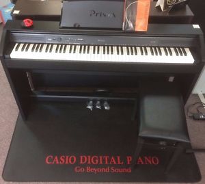 Casio PX-760 Black PRIVIA Pack Upgraded to an Adjustable Stool Digital Piano
