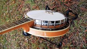 Vintage Gold Star Archtop Banjo Model G12 Wreath with New Case & Gibson Strings