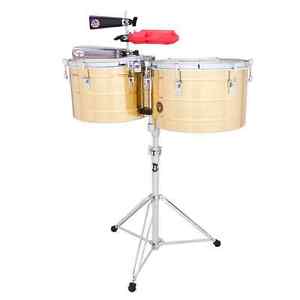 LP LATIN PERCUSSION 15" & 16" PUENTE THUNDER TIMBALES DRUMS SET SOLID BRASS