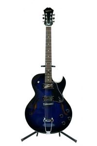 Epiphone ES-135 BB Blue w/hard case Free shipping Guiter Bass From JAPAN #F224