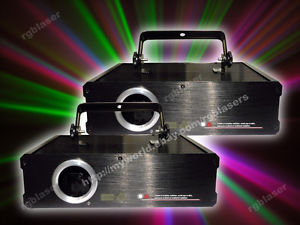 2X 1000mW RGB Full Color ILDA DMX Club Party DJ Laser stage light 1W New Year