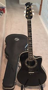 1991 OVATION CUSTOM LEGEND MODEL 1869 ACOUSTIC ELECTRIC GUITAR WITH CASE