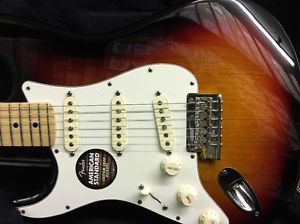 NOS Fender American Standard Stratocaster W/HSC Left Hand 2012 3 Tone Sunburst