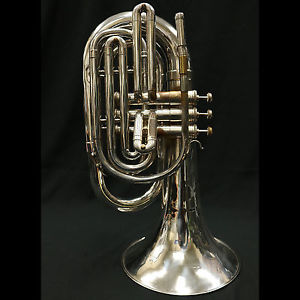 BACH MARCHING BARITONE SILVER {ROUGH FINISH BUT PLAYS GREAT} SERVICED 12/28/16