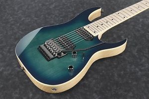 Ibanez RG Prestige Series RG752AHM 7-string Electric Guitar Nebula Green Burst