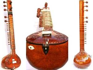 SITAR STANDARD HAND CARVED WITH FIBREGLASS CASE STANDARD GSM006