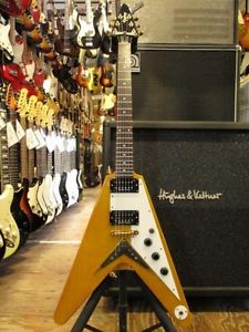 Epiphone 1958 Korina Flying V MOD NAT w/hard case F/S Guiter From JAPAN #T649
