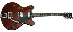 Schecter Corsair with Bigsby electric guitar in gloss walnut