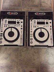 Custom Pioneer CDJ-850's (Pair) DJ Digital Media Player with cases.
