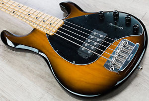 Music Man Premier Dealer Stingray 5 H, Vintage Tobacco Sunburst, Matching Head