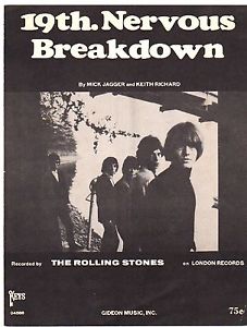 THE ROLLING STONES ~here comes your 19TH NERVOUS BREAKDOWN~ '66  VINTAGE music