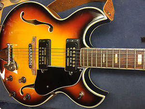 ViNtAgE circa 1970 Barney Kessel style Pan electric guitar with new case!
